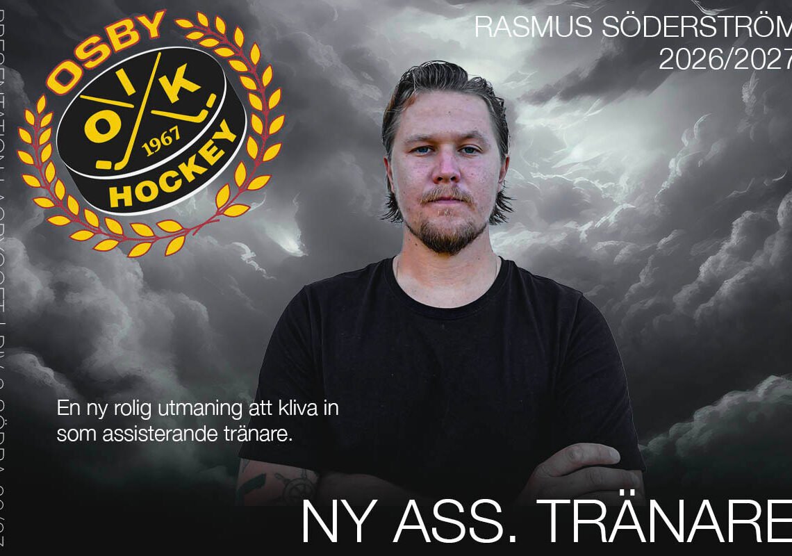 Rasmus Söderström ny assisterande tränare i Osby IK